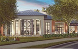 front view of new alumni center