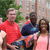 student with parents and Dr. Smith moving into dorm