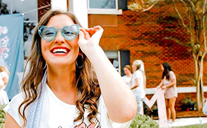 CPC Member in heart sunglasses smiling CPC Member in heart sunglasses smiling