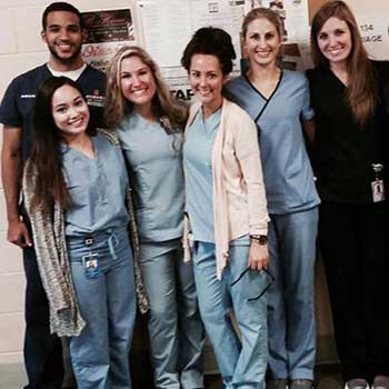 Group picture of students at student run free clinic
