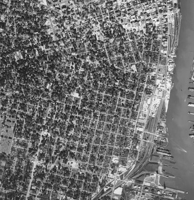 1960 Aerial photo of Down the Bay.