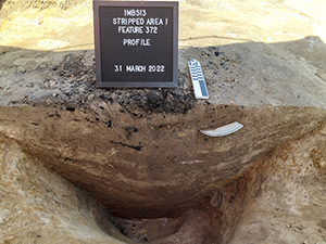 Colonial-era barrel well excavated at the Union Hall site.