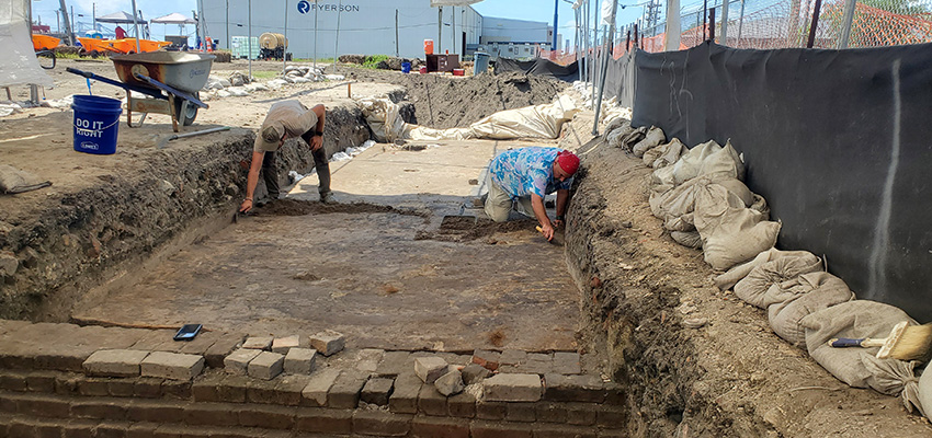 Archaeology Team digging site