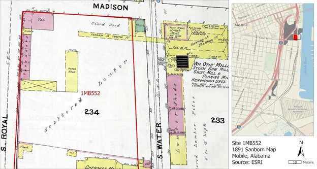 1891 map of the tenements