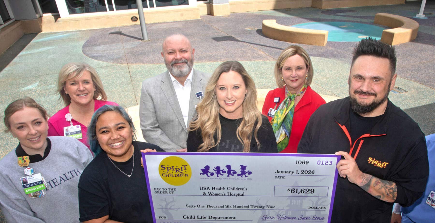 Spirit of Children recently donated more than $61,000 to USA Health Children’s and Women’s Hospital.
