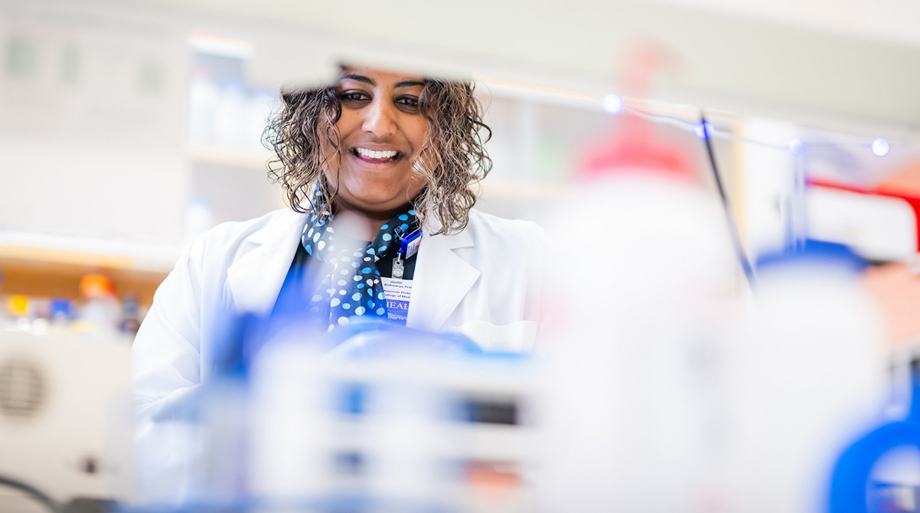 Dr. Prakash in lab